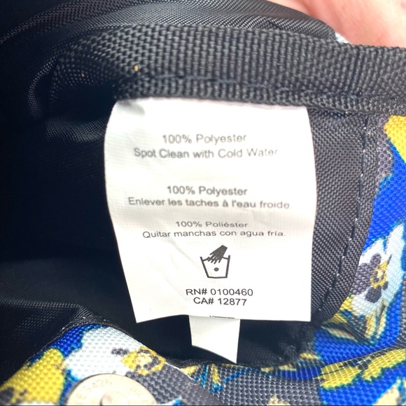 Kavu Keeper Crossbody Purse Floral Canvas Adjustable Blue Green White Hiking - Picture 7 of 8